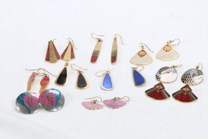 Lot of 10 pair Laurel Burch Pierced earrings