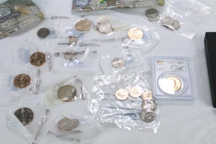 Littleton Coin Company Lot of Uncirculated Coins Sacagawea, Kenney and Jefferson nickels