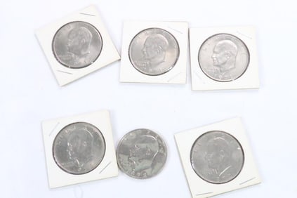 Lot of 6 Kennedy half dollar coins 1971-1972