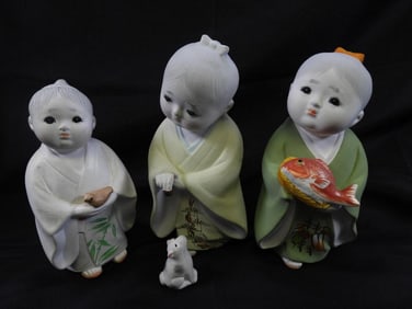 LOT OF 3 Vintage Hakata Dolls