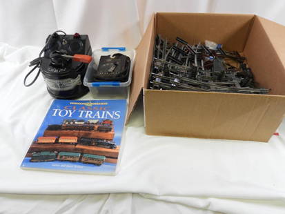 American Flyer 19B Train Power Control, Lionel transformer, track and switches and Toy Train book: American Flyer 19B Train Power Control, Lionel transformer, a variety of track and switches, Toy Train book