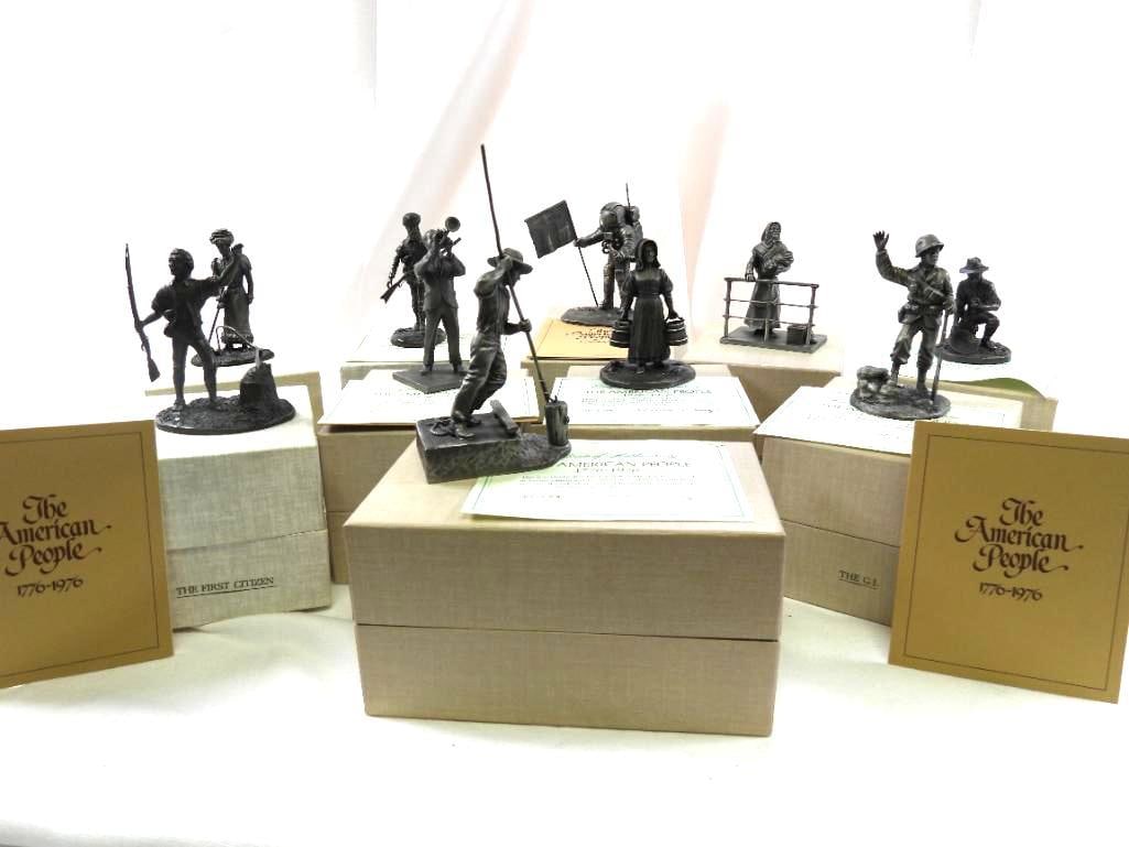 LOT OF 10 Franklin Mint First American Pewter Collection (1 of 20)