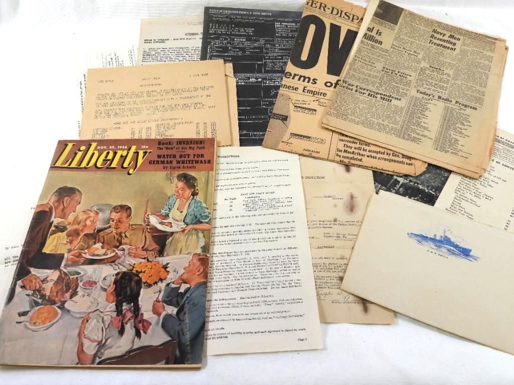 Lot of World War II Ephemera correspondence and publications (1 of 5)