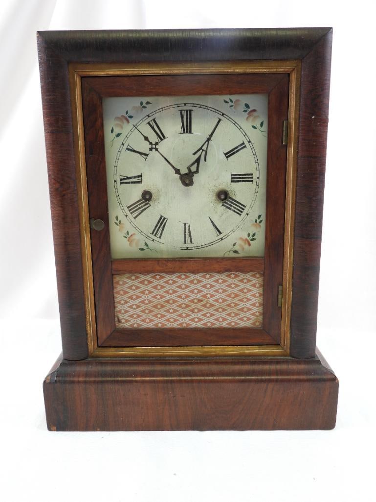 Antique wooden shelf clock Eight Day Ansonia clock (1 of 8)