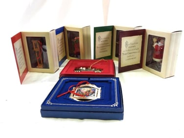 LOT OF 5 Holiday Ornaments from Hallmark and White House Historical Assoc