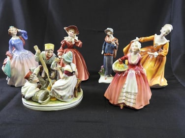 LOT OF 6 figurines including Royal Doulton