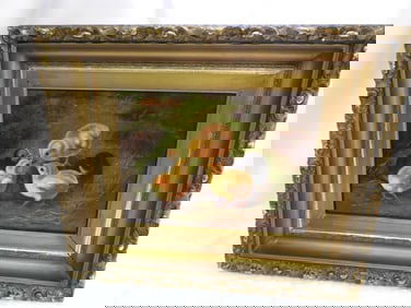 Antique Arthur Fitzwilliam Tait Baby Chicks  American Oil Painting 19th C. Guilt frame.