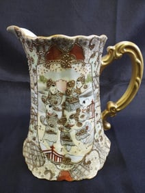 Antique Japanese Imari 7" Faceted Pitcher