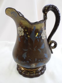 Copper lusterware pitcher
