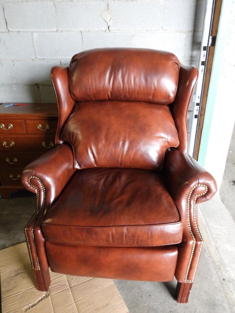 Brown Leather Reclining Chair (1 of 4)