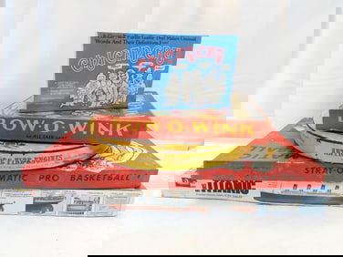 LOT OF 5 Vintage games Bow-O-Wink and Antique Fire Engines Puzzle and model