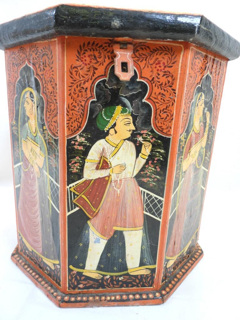 Vintage Large Rajasthani India Indian Courtship Stool (1 of 6)