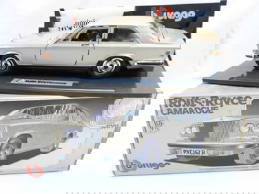 Vintage Burago Diecast model of a Rolls-Royce Camargue in original box
