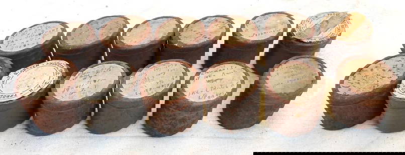 Antique LOT OF 12 phonograph cylinders: LOT OF 12 photograph cylinders, approx. 1.5" tall and wide