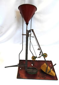 Antique Metal Cast Tin Original pain Wolverine Sand Crane toy