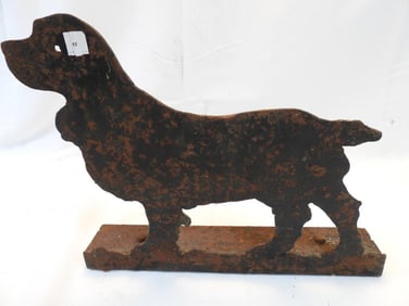 Antique Cocker Spaniel cast-iron door stopper or garden accent