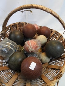 LOT OF 20 sports balls including polo, bocce, and croquet
