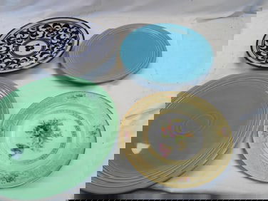 Large 12" Dansk "Arabesque" Pattern Plate and 3 other plates