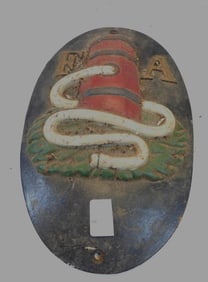 Antique Vintage Cast Iron Fire Association of Philadelphia Plaque