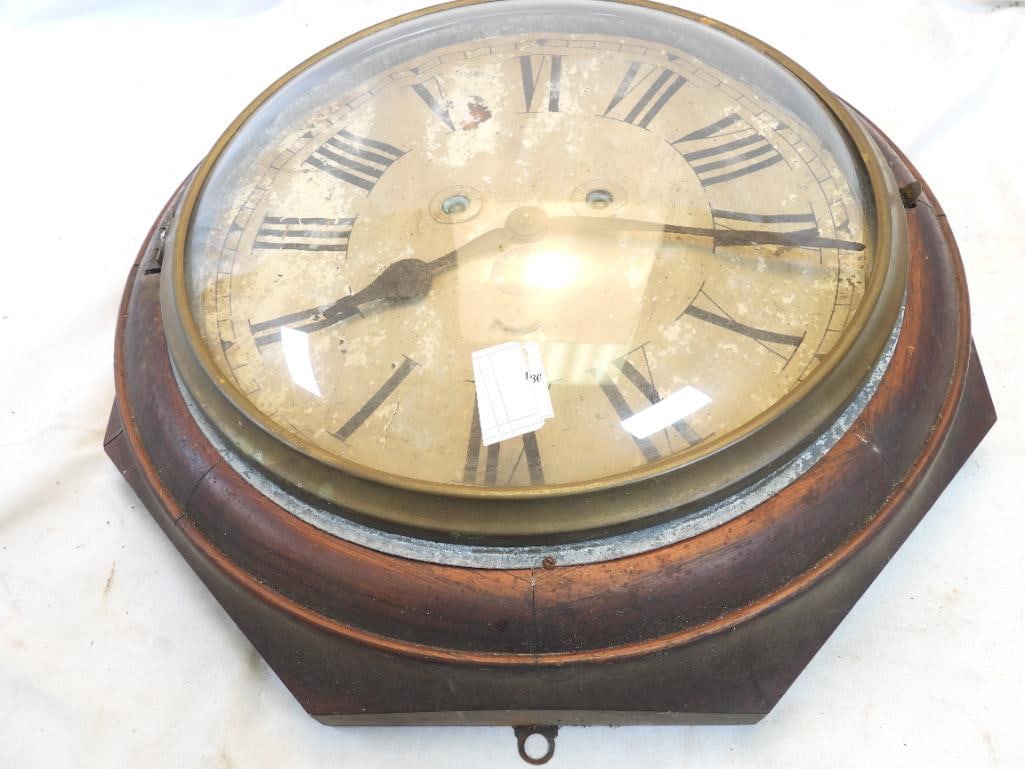 Antique Eight Day New Haven Clock Company Octagon Wall Clock (1 of 6)