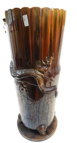 Vintage Glazed Ceramic Umbrella Stand