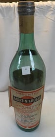 ANTIQUE HUGE Factice Dummy Martini & Rossi Vermouth Oversized Display Glass Bottle