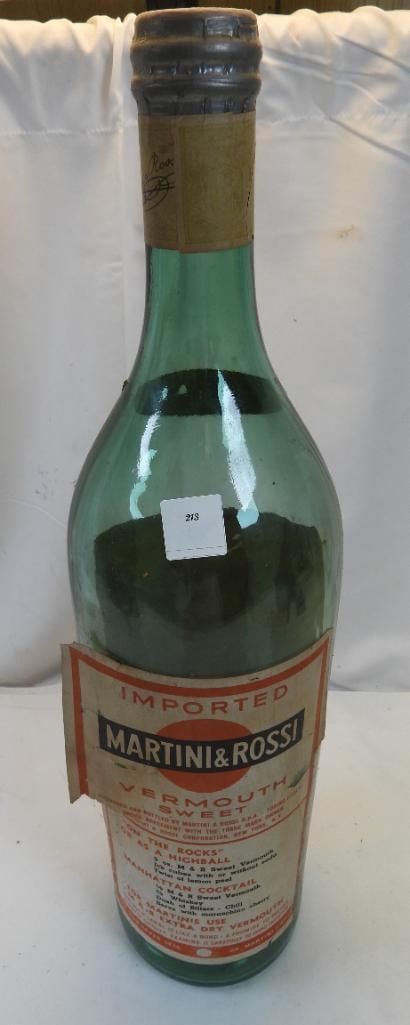 ANTIQUE HUGE Factice Dummy Martini & Rossi Vermouth Oversized Display Glass Bottle (1 of 14)
