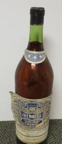 Vintage J & F Martell Cognac Oversized Display Glass Bottle