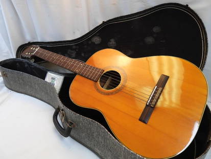 Vintage Espana Acoustic Guitar in case: Vintage Espana Acoustic Guitar in case with Martin Folk steel strings included
