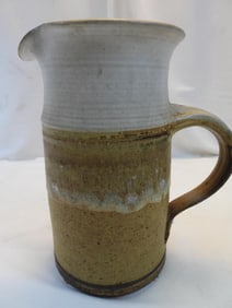 LOT OF 2 Studio Pottery Large Thrown Pottery - jug and soup bowl