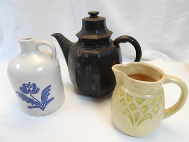 LOT OF 3: Mikasa, Pfatzgraff and Robinson Ransbottom Pottery and tea server