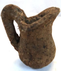 Antique primitive Early Handmade cork wood mini Pitcher