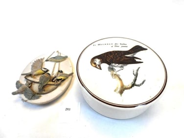 Marjolein Bastin Bird Ornament and Villeroy & Boch lidded jar