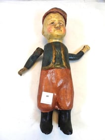 Antique papier-mache doll, likely French origin