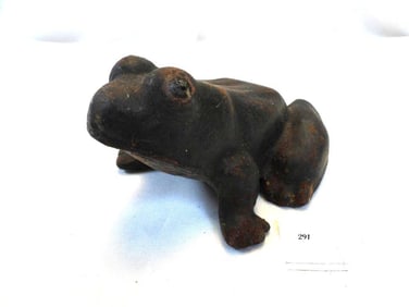 Antique cast iron frog door stopper