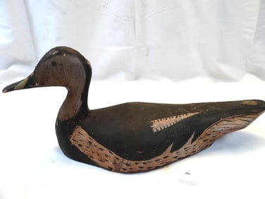 Antique Cork Wood duck decoy, likely a Common Elder
