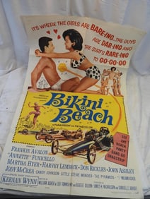 Vintage Movie Poster for the 1964 film "Bikini Beach"