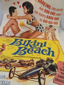 Vintage Movie Poster for the 1964 film "Bikini Beach"