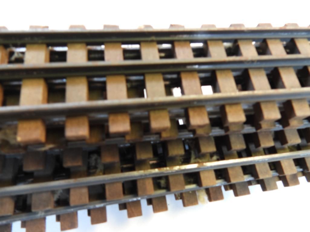 antique wood LOT OF 6 model train straight tracks (1 of 5)
