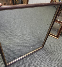 Vintage large wood -framed mirror