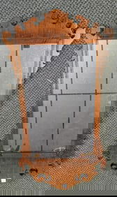 Chippendale Style Curly Maple Mirror