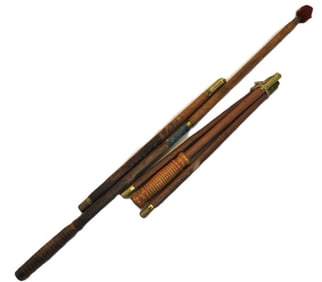 LOT OF 6 vintage wood gun cleaning rods