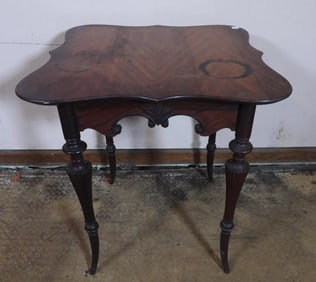 Antique flame Mahogany  4 leg accent table