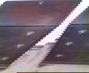 Antique fall front mahogany desk