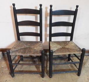LOT OF 2 cane seat wicker chairs
