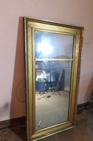 Large hallway gold-gilting framed mirror