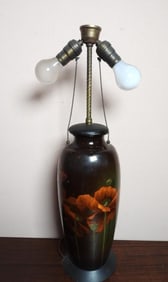 Antique hand-painted A Haubrich lamp