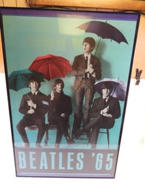 BEATLES '65 poster in frame