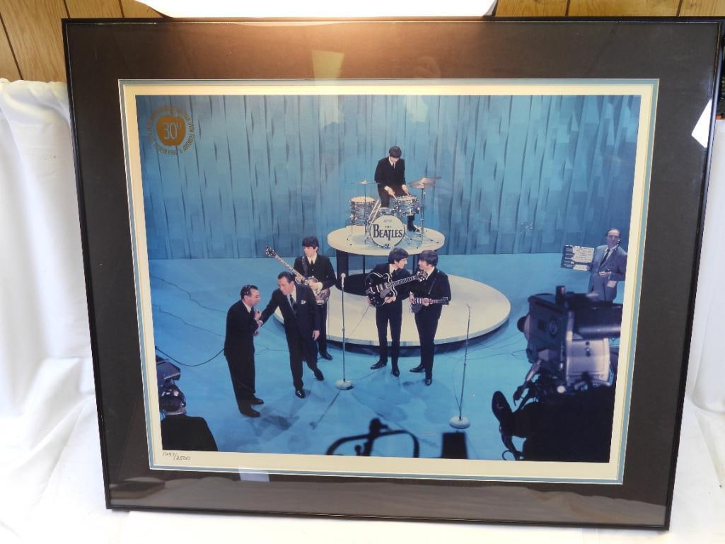 BEATLES limited edition framed print of the band on the Ed Sullivan Show, 1647/2500 (1 of 7)