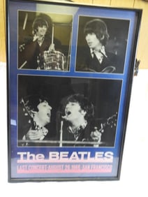BEATLES framed poster commemorating final concert
